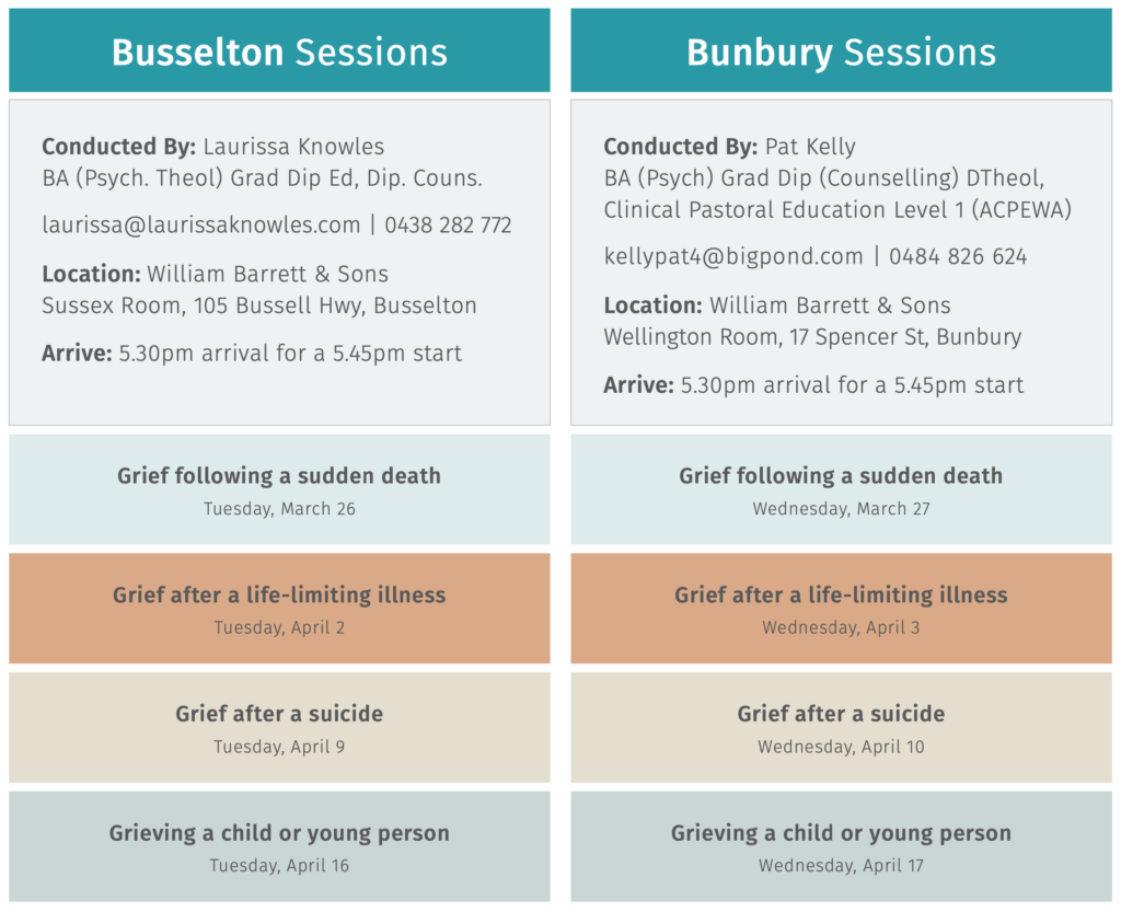 WBS 2024 Grief Support Sessions